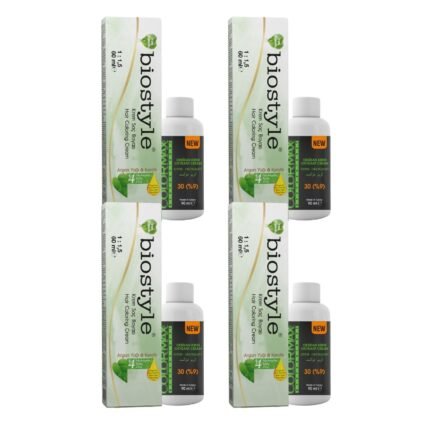 Biostyle Bitki Özlü Argan ve Keratin 5.35 Bitter Çikolata 4 Adet 60 ML Saç Boyası + 4 Adet Oksidan