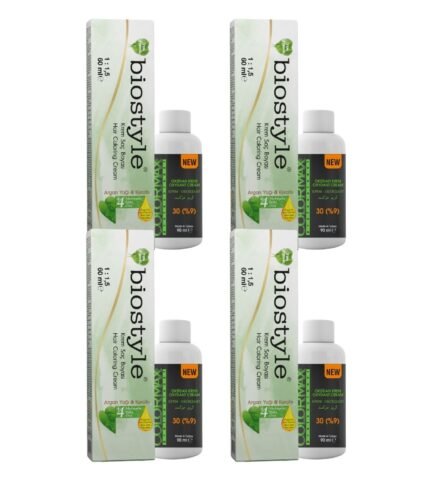Biostyle Bitki Özlü Argan ve Keratin 0.22 Turuncu Azaltıcı 4 Adet 60 ML Saç Boyası + 4 Adet Oksidan