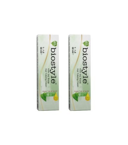 Biostyle Bitki Özlü Argan ve Keratin 0.22 Turuncu Azaltıcı 2 Adet 60 ML Saç Boyası Oksidansız