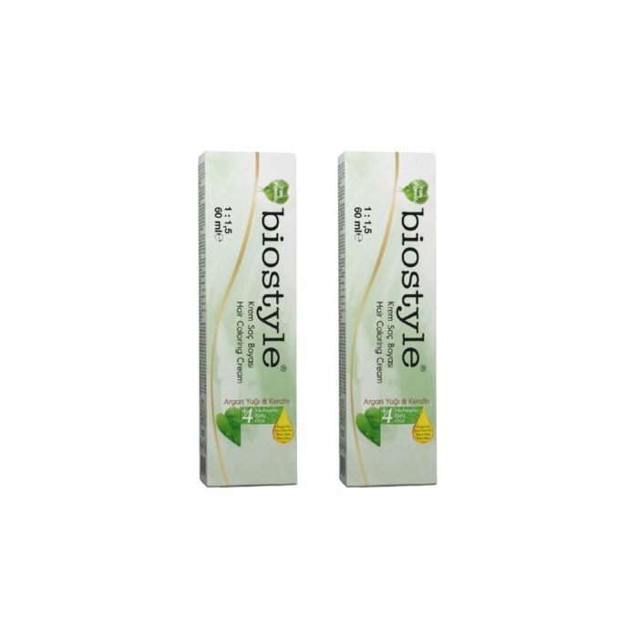 Biostyle Bitki Özlü Argan ve Keratin 0.22 Turuncu Azaltıcı 2 Adet 60 ML Saç Boyası Oksidansız