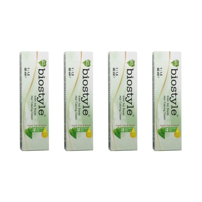 Biostyle Bitki Özlü Argan ve Keratin 0.22 Turuncu Azaltıcı 4 Adet 60 ML Saç Boyası Oksidansız