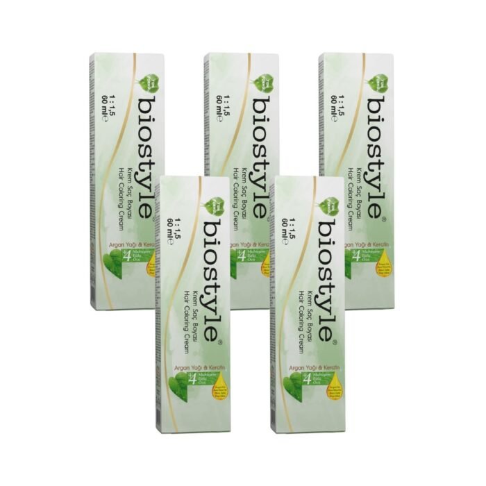 Biostyle Bitki Özlü Argan ve Keratin 0.22 Turuncu Azaltıcı 5 Adet 60 ML Saç Boyası Oksidansız