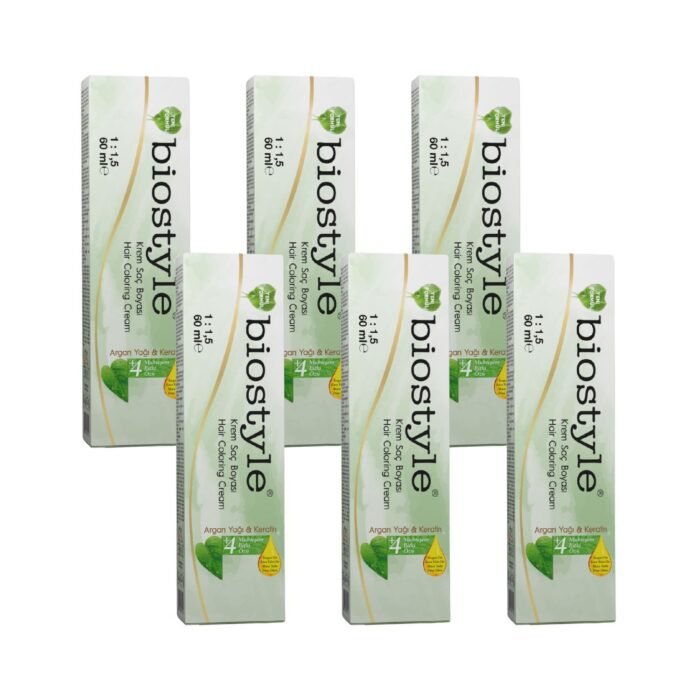 Biostyle Bitki Özlü Argan ve Keratin 0.22 Turuncu Azaltıcı 6 Adet 60 ML Saç Boyası Oksidansız