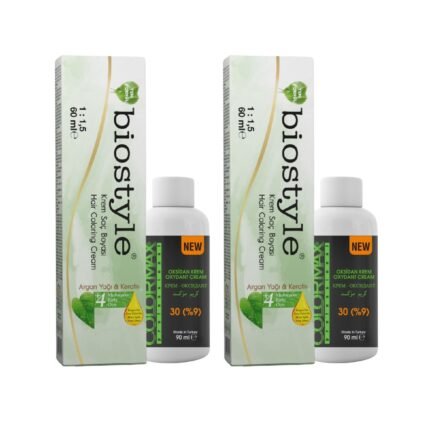 Biostyle Bitki Özlü Argan ve Keratin 10.1 Küllü Açık Sarı 2 Adet 60 ML Saç Boyası + 2 Adet Oksidan
