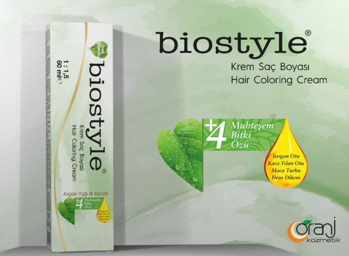 Biostyle Bitki Özlü Argan ve Keratin 0.22 Turuncu Azaltıcı 3 Adet 60 ML Saç Boyası Oksidansız