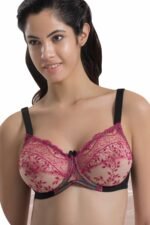 SİYAH BORDO MI Emay 148 D Balenli Toparlayıcı Sütyen